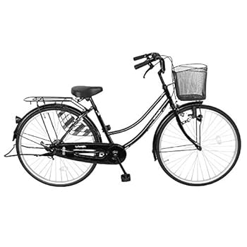 Amazon | 自転車 ママチャリ 26インチ ギアなし かご ライト 鍵